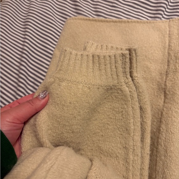 Oak + Fort Cozy Cream Knit Pants and long cardigan set - Picture 7 of 7